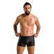 Мужские кожаные боксеры с молниями Passion 049 SHORT MATT L/XL Black SO7618 фото 3