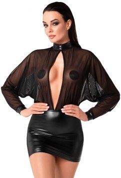 Сукня Noir Handmade F348 Powerwetlook and tulle dress - S SX2091 фото