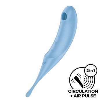 Вибратор для клитора с вакуумной стимуляцией Satisfyer Twirling Pro Blue SO7801 фото