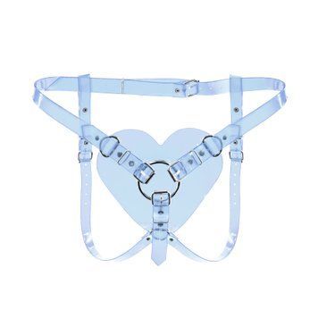 Трусики Сердце для страпона Feral Feelings - Hearts Strap-on Belt Trasparent SO9313 фото