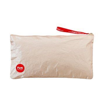 Сумка для секс-игрушек Fun Factory TOYBAG M, золотистая, на молнии, 25x12 см SX1011 фото