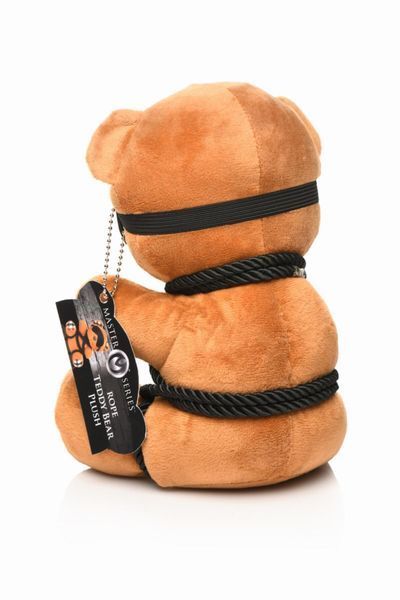 Плюшевый медвежонок ROPE Teddy Bear БДСМ в кожаной маске и обвязке, 22x16x12 см SO9816 фото