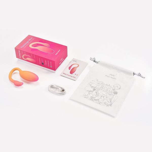 Смарт-віброяйце Magic Motion Flamingo Max Orange 2 в 1: віброяйце та тренажер Кегеля, 10 режимів SX2193 фото