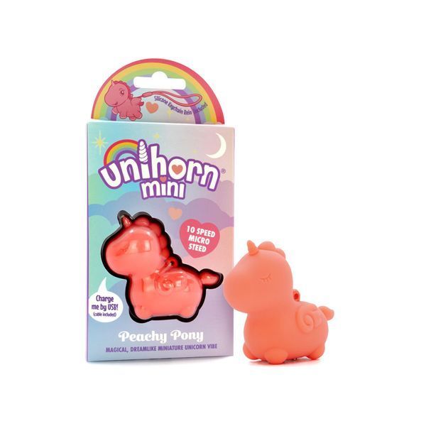 Вибратор мини-единорожка Unihorn Mini &ndash; Peachy Pony, брелок с вибрацией, 10 режимов SX2869 фото