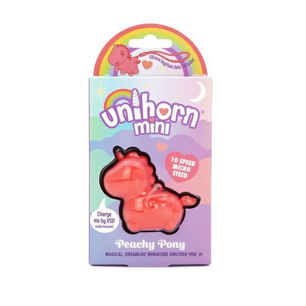 Вибратор мини-единорожка Unihorn Mini &ndash; Peachy Pony, брелок с вибрацией, 10 режимов SX2869 фото