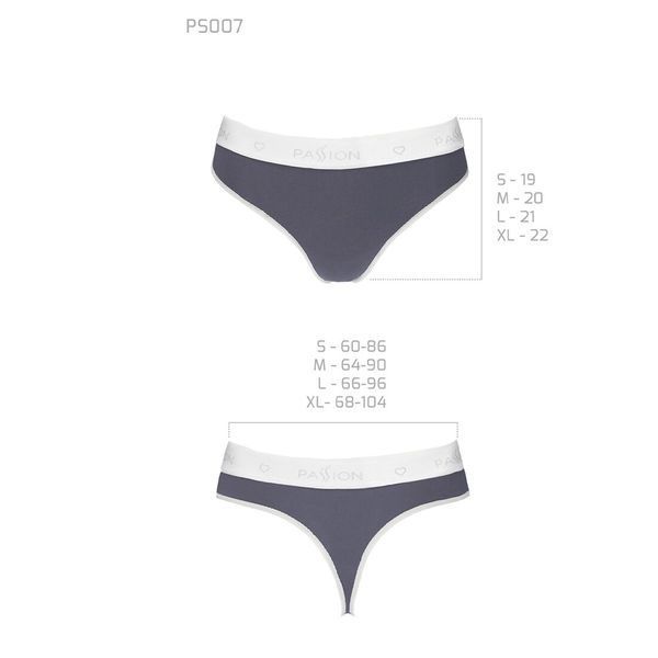 Спортивные трусики-стринги Passion PS007 PANTIES M, dark grey SO4248 фото