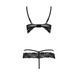 Комплект белья Passion Exclusive SARIA SET OpenBra XXL/XXXL, blac, стрэпы, откртый лиф, стринги PS25003 фото 6