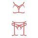 Комплект білизни Passion Exclusive MAGALI SET OpenBra S/M, red, стрепи, ліф, трусики і пояс PS23802 фото 4