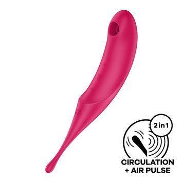 Вибратор для клитора с вакуумной стимуляцией Satisfyer Twirling Pro Red SO7802 фото
