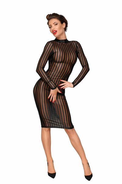 Сукня з мокрим ефектом Noir Handmade F182 Classic dress made of elastic tulle, L SX0049 фото