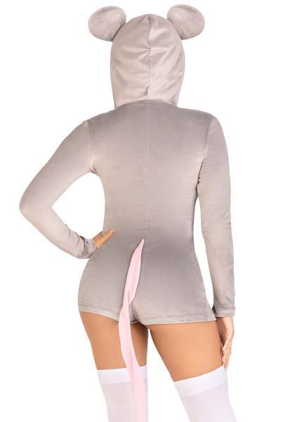 Комбинезон-костюм мышки Leg Avenue Comfy Mouse S, с капюшоном SO9221 фото