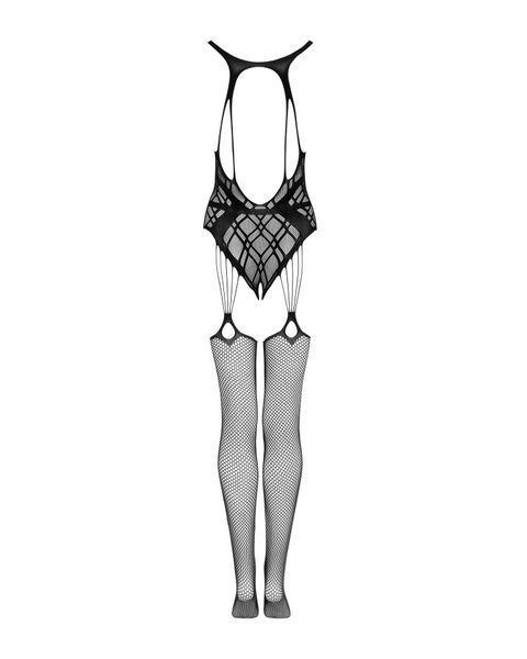Бодистокинг Obsessive Bodystocking G324 S/M/L black, силуэтный рисунок SO7245 фото