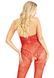 Бодистокинг Leg Avenue Rhinestone Lace and Net, One Size, красный, со стразами, открытый доступ SX1039 фото 3