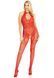 Бодистокинг Leg Avenue Rhinestone Lace and Net, One Size, красный, со стразами, открытый доступ SX1039 фото 5