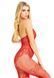 Бодистокинг Leg Avenue Rhinestone Lace and Net, One Size, красный, со стразами, открытый доступ SX1039 фото 2