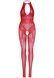 Бодистокинг Leg Avenue Rhinestone Lace and Net, One Size, красный, со стразами, открытый доступ SX1039 фото 4