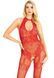 Бодистокинг Leg Avenue Rhinestone Lace and Net, One Size, красный, со стразами, открытый доступ SX1039 фото 1