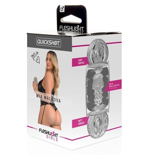Мастурбатор Fleshlight Quickshot Mia Malkova, со слепком попки и вагины, компактный, для пар и минет SO8921 фото