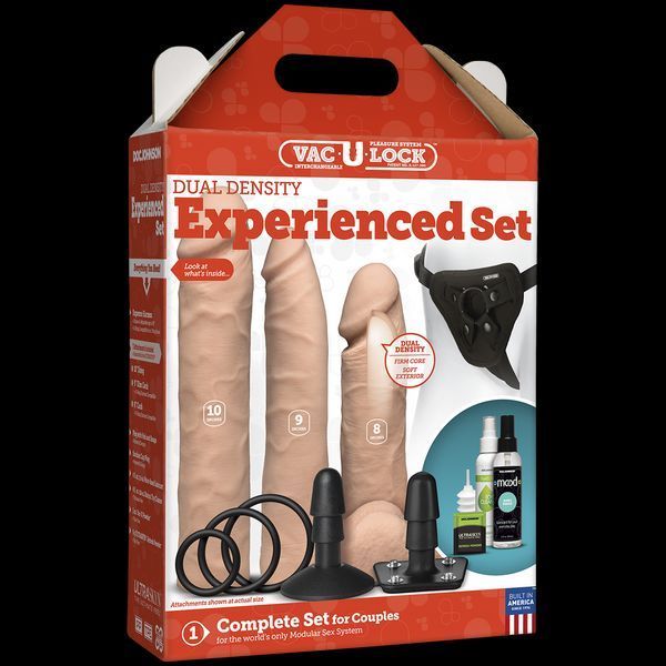 Набір для страпона Doc Johnson Vac-U-Lock Dual Density Experienced Set, діаметр 2&times;7см, 7,7см SO1990 фото