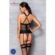 Сетчатый комплект корсет с халтером, съемные подвязки и трусики Passion AMANDA CORSET S/M, black SO5319 фото 4