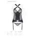 Сетчатый комплект корсет с халтером, съемные подвязки и трусики Passion AMANDA CORSET S/M, black SO5319 фото 7