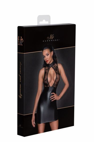Платье Noir Handmade F241 Short dress with powerwetlook skirt and tulle top, XL SX0148 фото