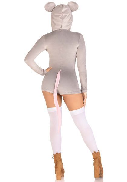 Комбинезон-костюм мышки Leg Avenue Comfy Mouse M, с капюшоном SO9222 фото