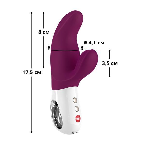 Вибратор-кролик Fun Factory MISS BI grape/white, 2 независимых мотора, диаметр 4,2 см SX0945 фото