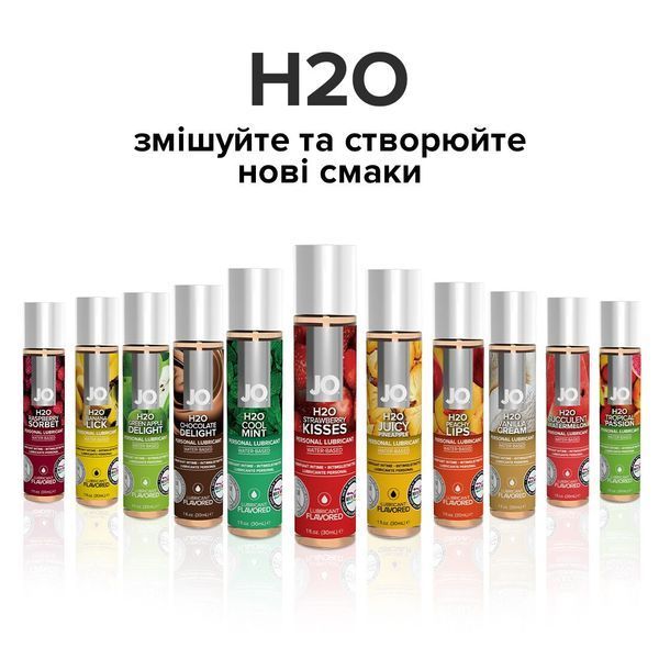 Смазка на водной основе JO H2O &mdash; Strawberry Kiss (120 мл) без сахара, растительный глицерин SO1672 фото