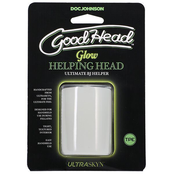 Мастурбатор Doc Johnson GoodHead Glow Helping Head, сквозной, светится в темноте SO9852 фото