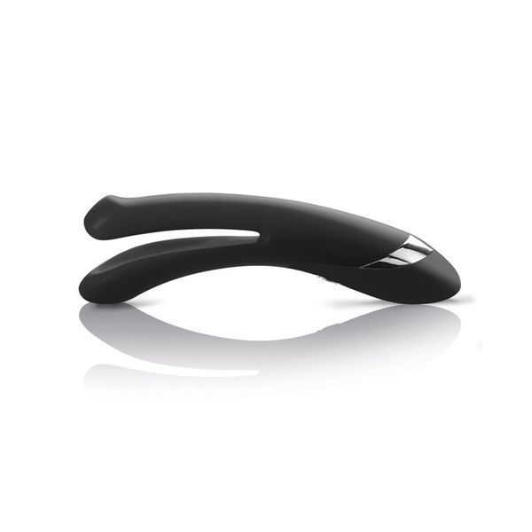 Вибратор двойной с электростимуляцией Mystim Tingling Aparte eStim Black, миостимулятор SO2989 фото