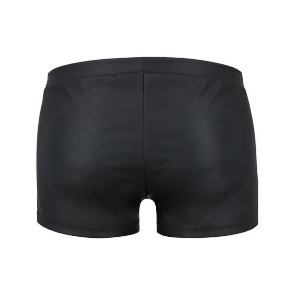 Мужские кожаные боксеры с клапаном Passion 050 SHORT PATRICK L/XL Black SO7621 фото