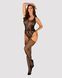 Бодистокинг Obsessive Bodystocking G324 XL/XXL black, силуэтный рисунок SO7246 фото 3