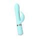 Роскошный кролик с ротацией и вибрацией Pillow Talk Lively, Teal, кристалл Сваровски, тройной отрост SO6857 фото 2