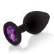 Набор силиконовых анальных пробок с кристаллом Rianne S: Booty Plug Set Black, диаметр 3,2см, 3,5см, 4,2см SO3889 фото 2