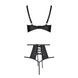 Комплект белья Passion TASMINA SET S/M black, лиф, высокие трусики с корсетом сзади SO8491 фото 4