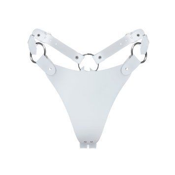 Трусики из натуральной кожи Feral Feelings - String Bikini White SO9424 фото