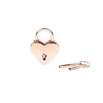 Замочек Liebe Seele Heart Shape Padlock Rose Gold (2 шт) SX1678 фото