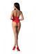 Бодистокинг с имитацией корсетной шнуровки Passion BS094 One Size, red, цветочный узор, с доступом SO8924 фото 2