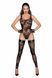 Боди Noir Handmade F242 Tulle body with patterned flock embroidery, XL SX0154 фото 3
