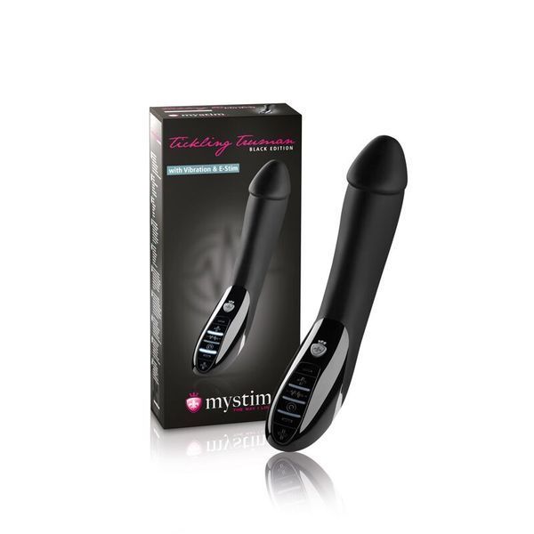 Вибратор с электростимуляцией Mystim Tickling Truman eStim Black, миостимулятор SO3472 фото