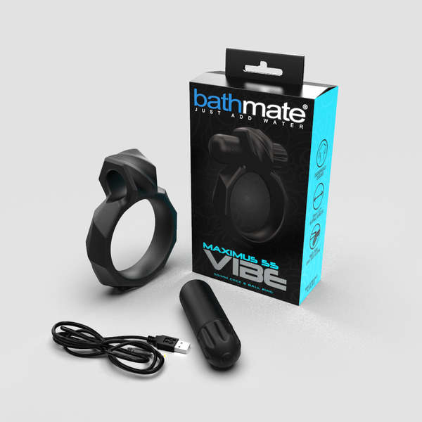 Эрекционное кольцо с вибропулей Bathmate Maximus VIBE 55mm, перезаряжаемое SO7501 фото