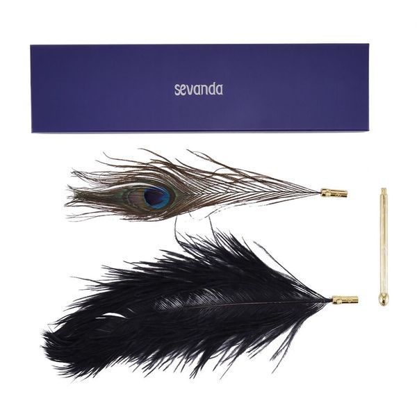 Лоскітка LOCKINK SEVANDA Natural Peacock Flirting Feather Tickler, перо павича SX0895 фото