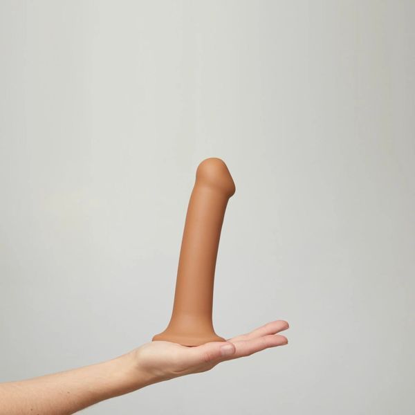 Насадка для страпона Strap-On-Me Dual Density Dildo Caramel S, диаметр 2,7 см, двухслойная, гибкая SO9864 фото