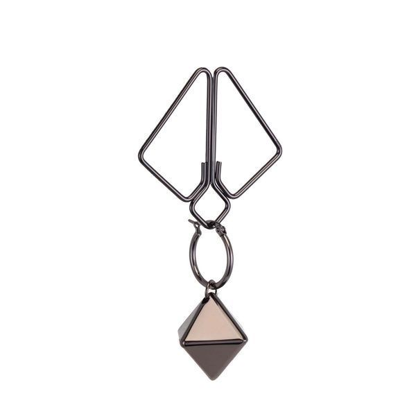 Зажимы для сосков с тяжелой подвеской LOCKINK Nipple Clamps&nbsp;with Heavy Pendant - Grey SX0845 фото