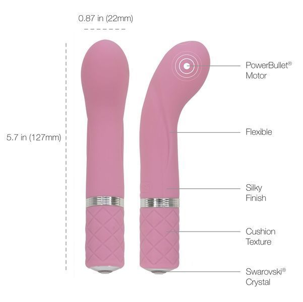 Роскошный вибратор Pillow Talk - Racy Pink с кристаллом Swarovski для точки G, подарочная упаковка SO2719 фото