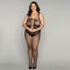 Сітчастий бодістокінг JSY &laquo;Ніжна Люсі&raquo; Plus Size, black, імітація боді, імітація шнурівки SO8371 фото 1