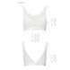 Топ с прозрачной вставкой Passion PS002 TOP XL, white SO4206 фото 5