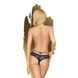 Трусики-бразилиана Penthouse Mermaid Fantasy M/L Black, кружево, низкая посадка, ремешки, бантики SO6481 фото 2