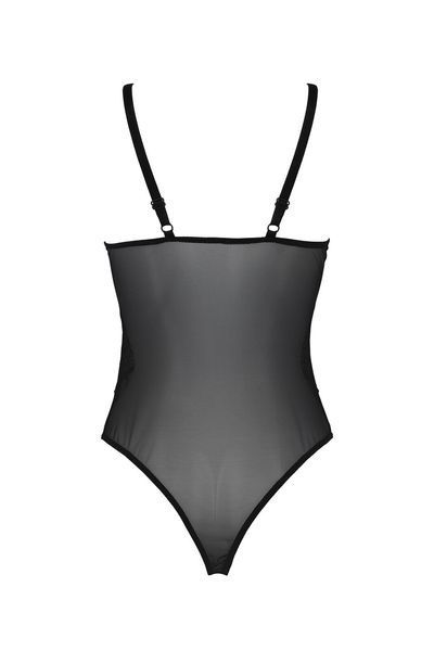 Боди Passion KERRIA BODY black, L/XL, с высокими вырезами и верхом балконет SX0485 фото